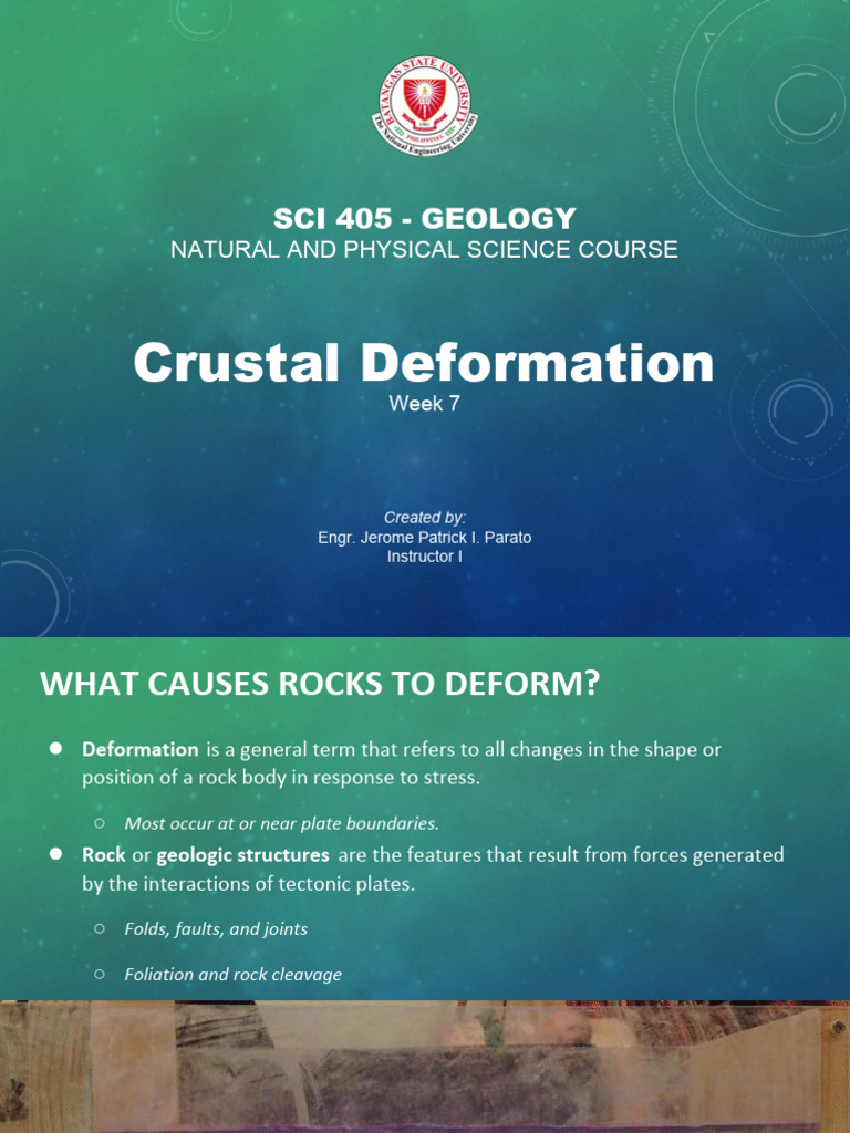 Week 7 - Crustal Deformation | PDF | Fault (Geology) | Structural Geology