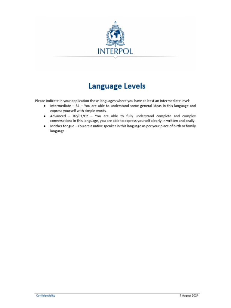 Language Levels 1[1] | PDF
