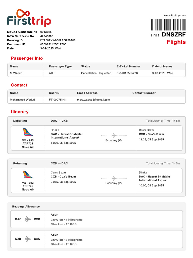 Ticket Issue | PDF | Baggage