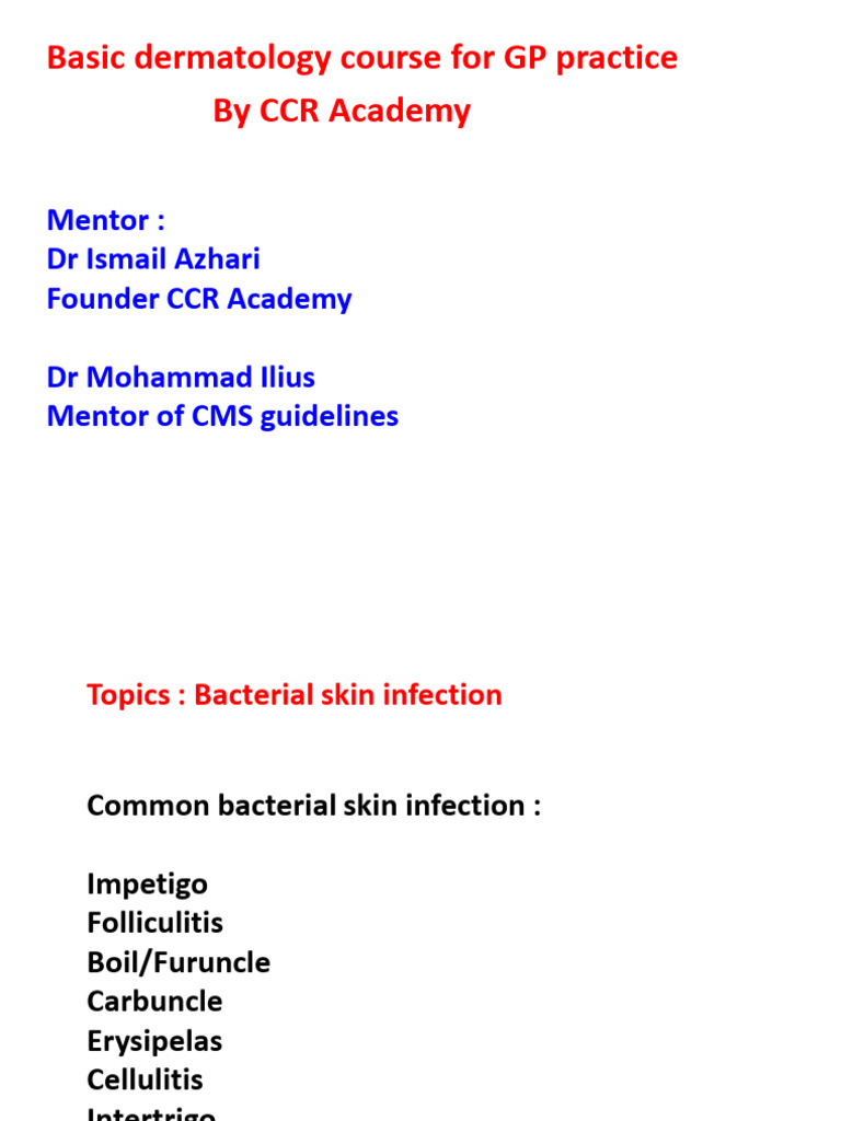Derma Class-2 (Bacterial Skin Infection) | PDF | Dermatology | Diseases ...