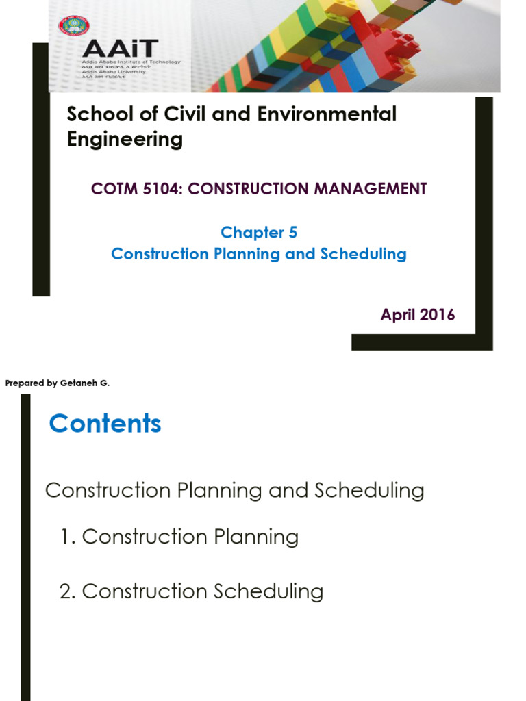 5. Construction Planning and Scheduling | PDF | Normal Distribution ...