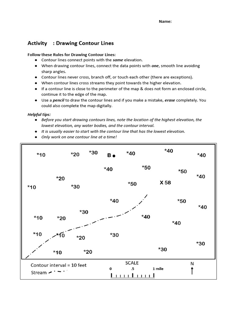 GG_LAB 1_Drawing Contour Lines 2 | PDF