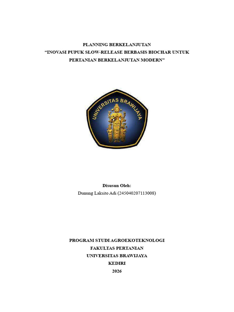 Dunung Laksito Adi - Inovasi Dan Planning Berkelanjutan | PDF