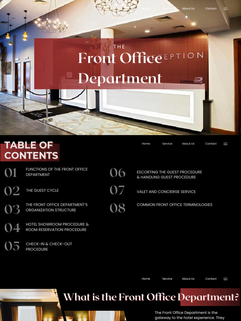 Lesson 7_Front Office Department_PPT | PDF