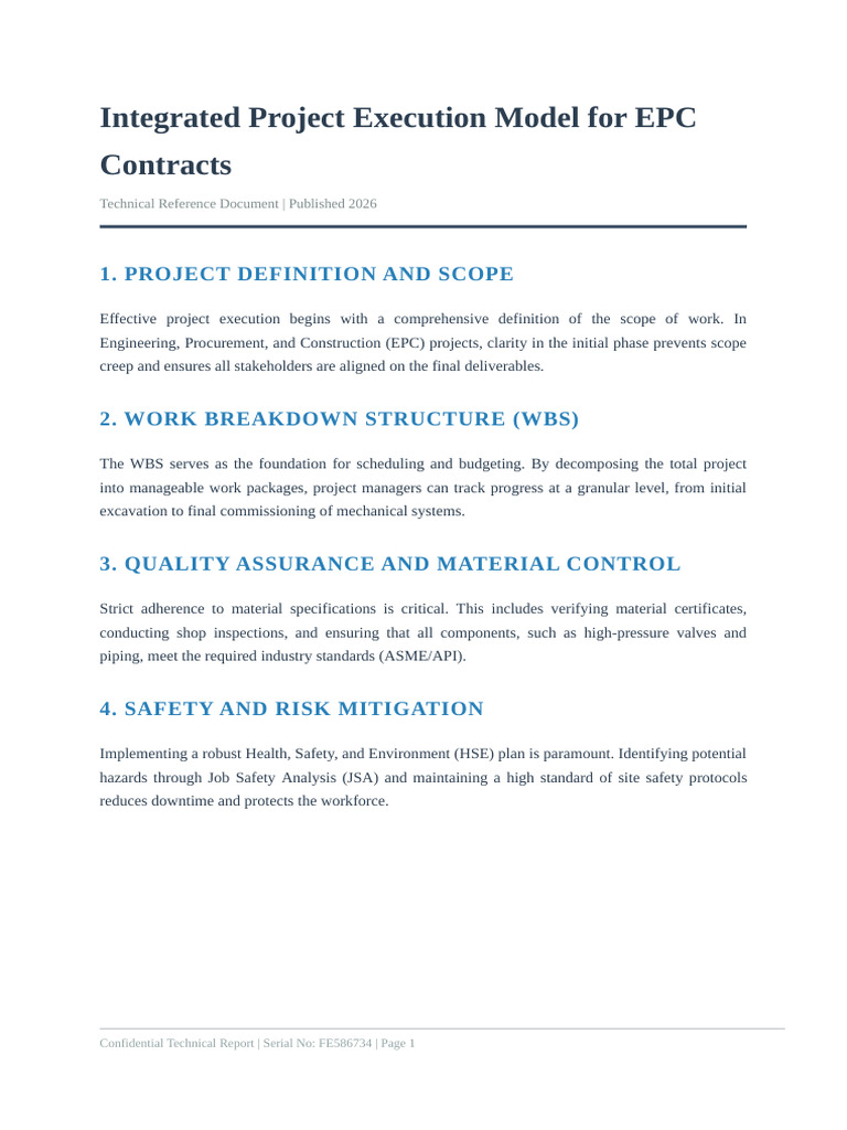Project Execution Model 2026 | PDF