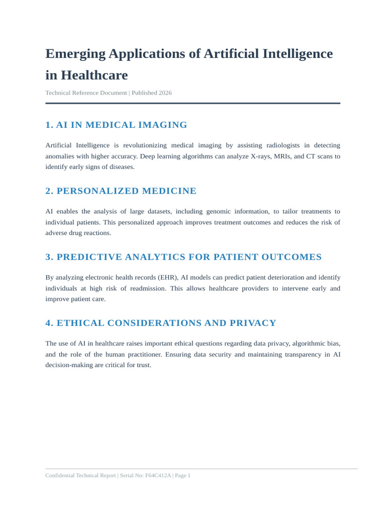 AI Applications in Healthcare | PDF
