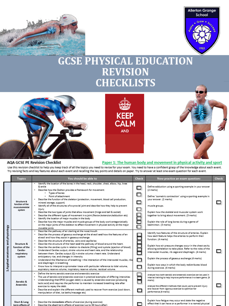 Checklist-and-exam-practice | PDF | Physical Fitness | Exhalation