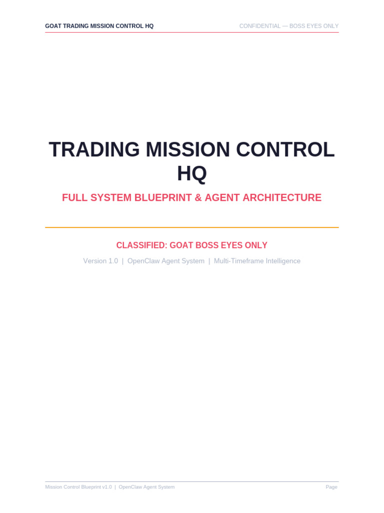 Trading Mission Control Blueprint | PDF | Market Trend