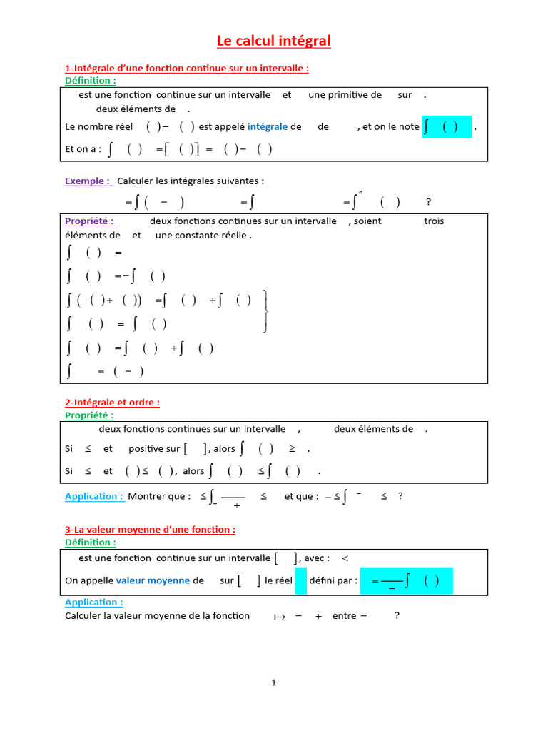 Le Calcul Intégral | PDF | Intégral | Le volume