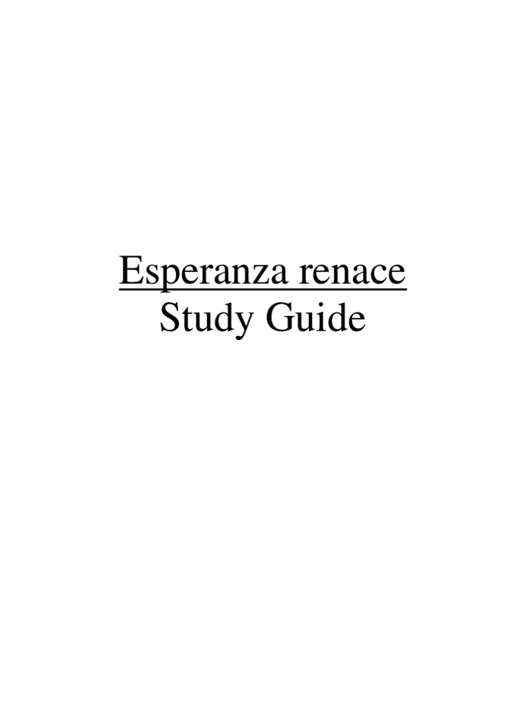 Esperanza Renace Complete Study Guide Doc