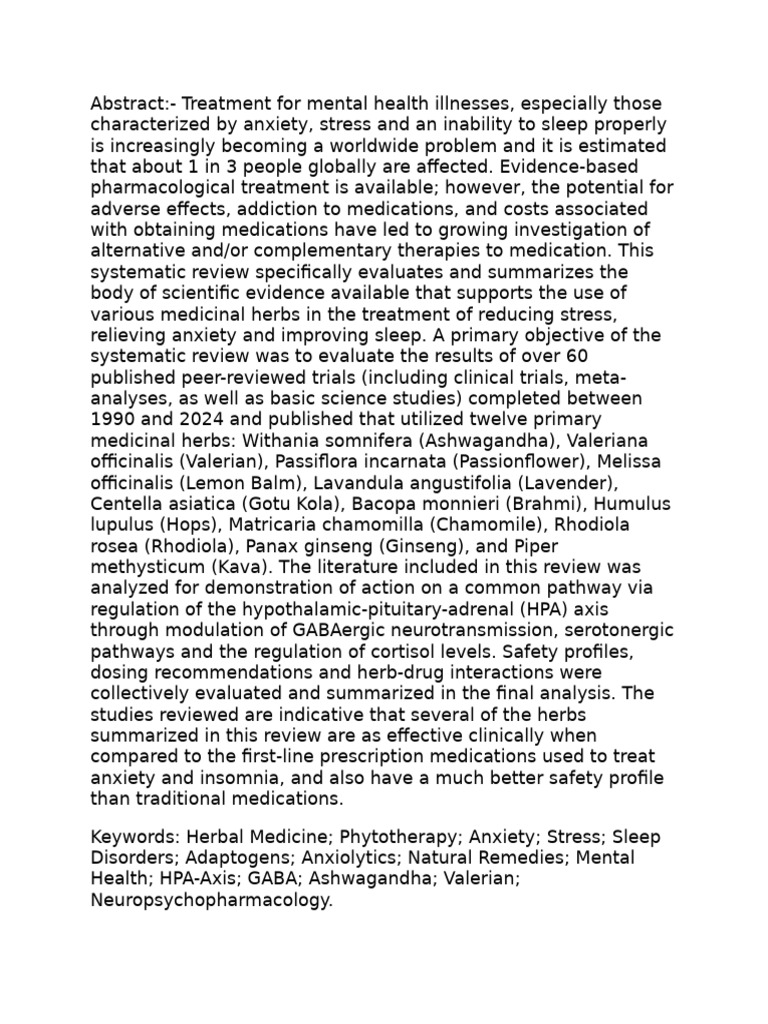 Abstract- Treatment for Menta | PDF