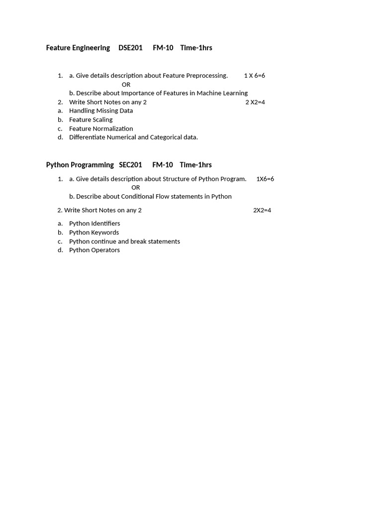 Python and Feature Engineering | PDF