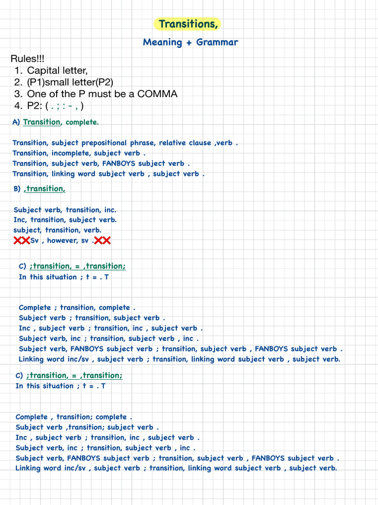 Transition Grammar Session | PDF | Verb | Linguistic Morphology