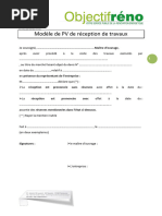 Mod le De PV De R ception De Travaux PDF