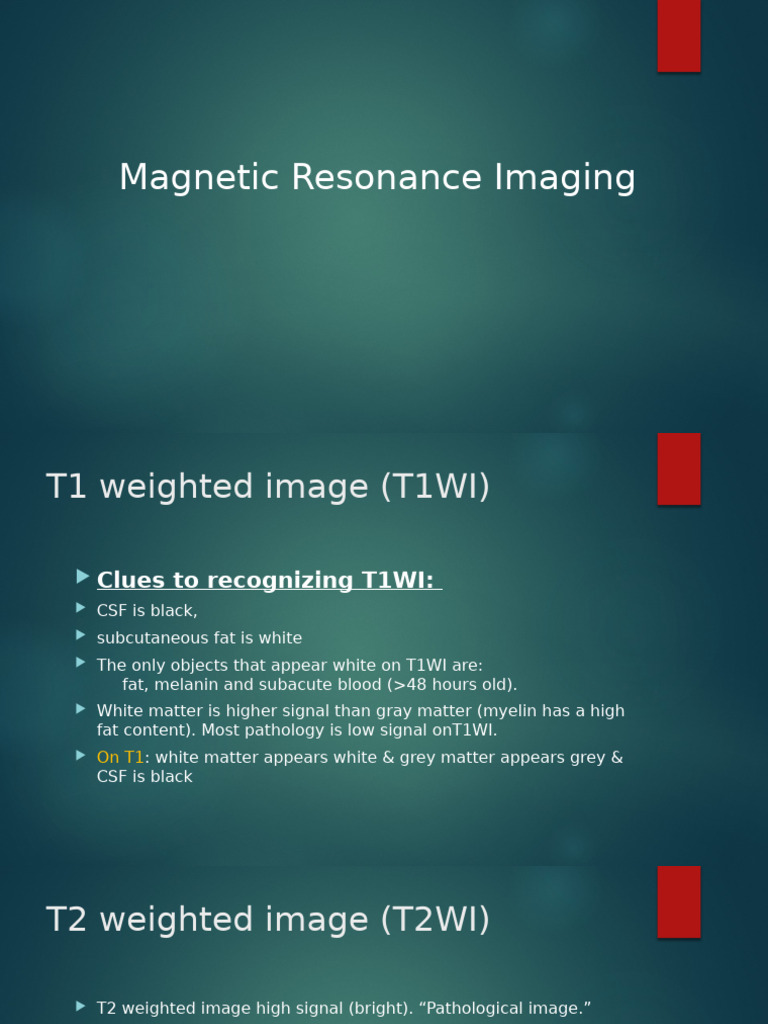 How to Approach to Normal MRI Brainc957 | PDF | Magnetic Resonance ...