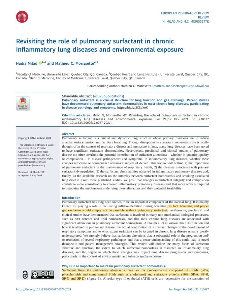 2021 Milad Revisiting the Role of Pulmonary Surfactant in Chronic ...