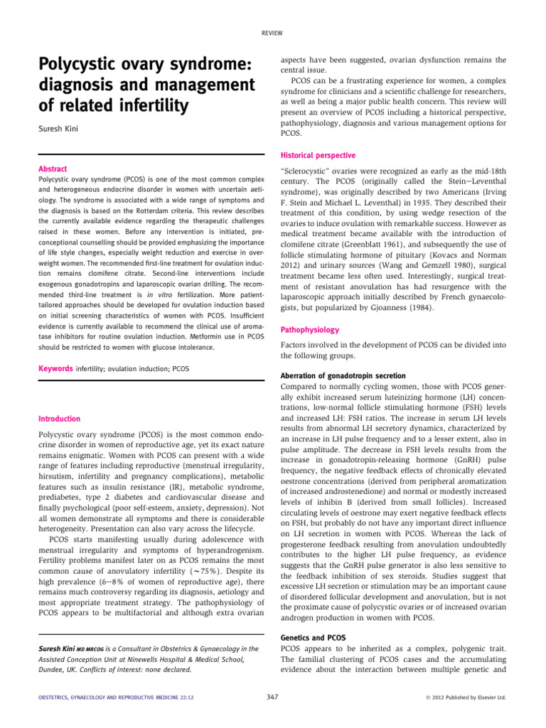 Polycystic ovarian syndrome | PDF | Polycystic Ovary Syndrome ...