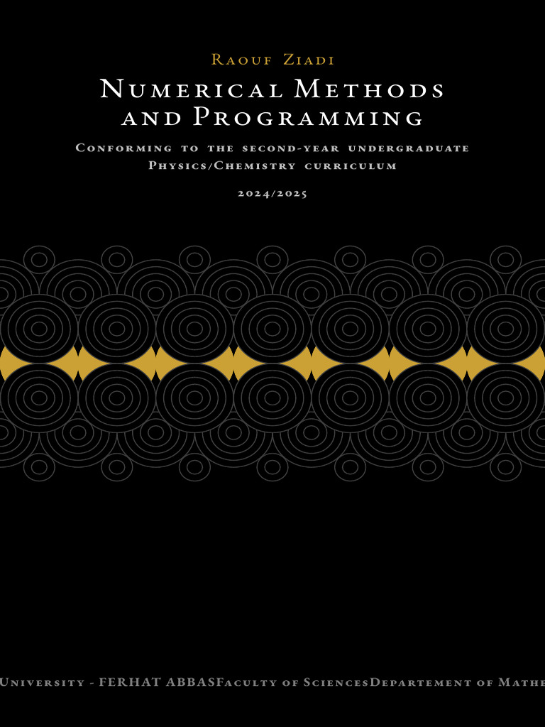 Numerical Methods and Programming Book | PDF | Equations | Numerical ...