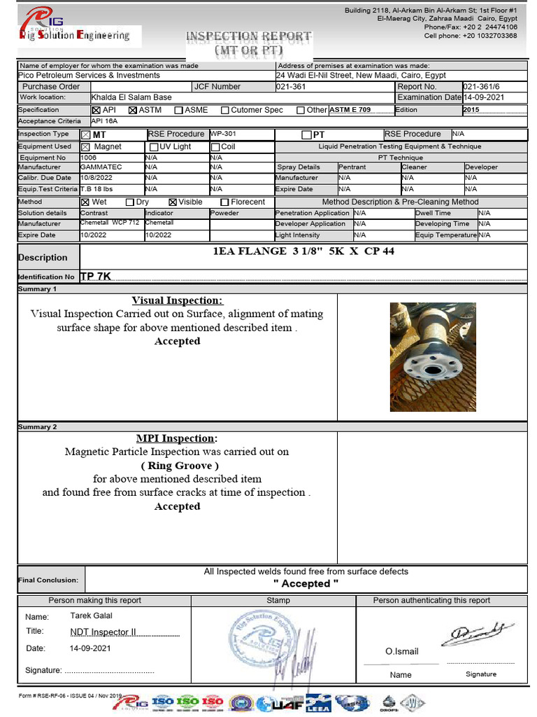 NDT REPORT | PDF | Nondestructive Testing | Welding