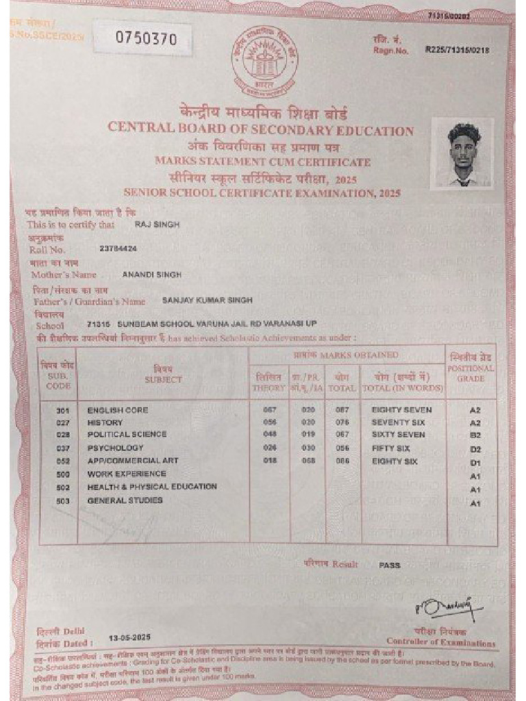 12 marksheet | PDF