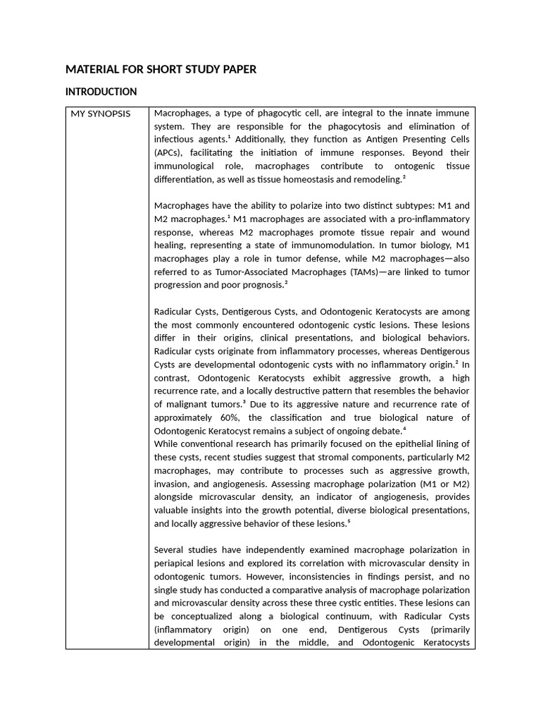 Material for Short Study Paper | PDF | Macrophage | Angiogenesis