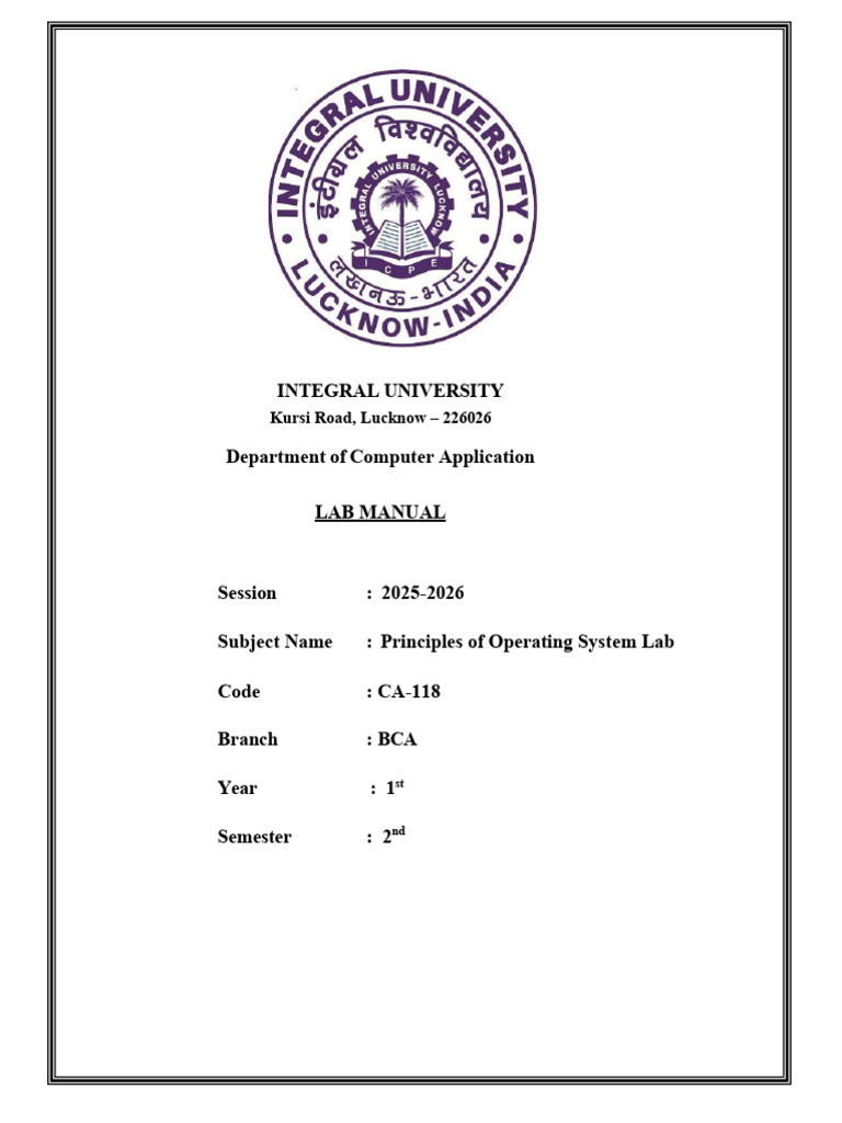 CA118 Lab Manual | PDF | Shell (Computing) | Computer File