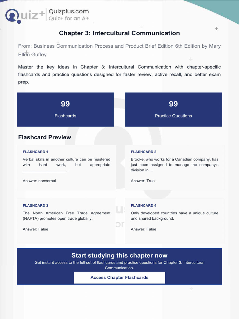 Flashcards for Chapter 3 Intercultural Communication | PDF