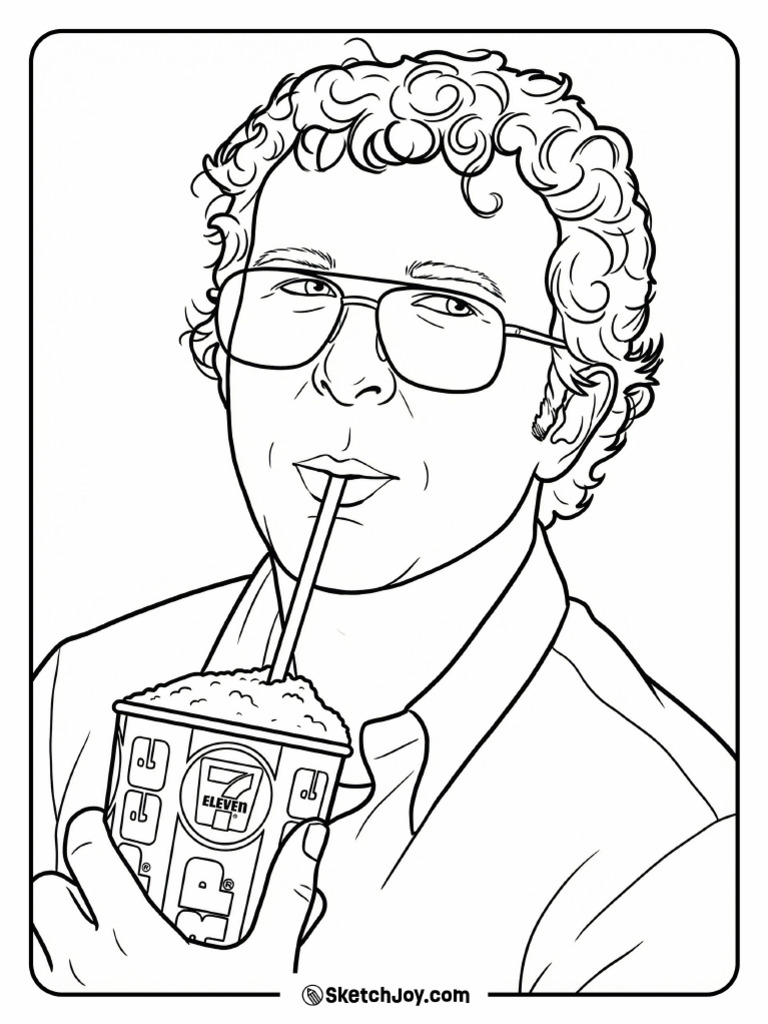 Alexei Enjoying His Slurpee Coloring | PDF