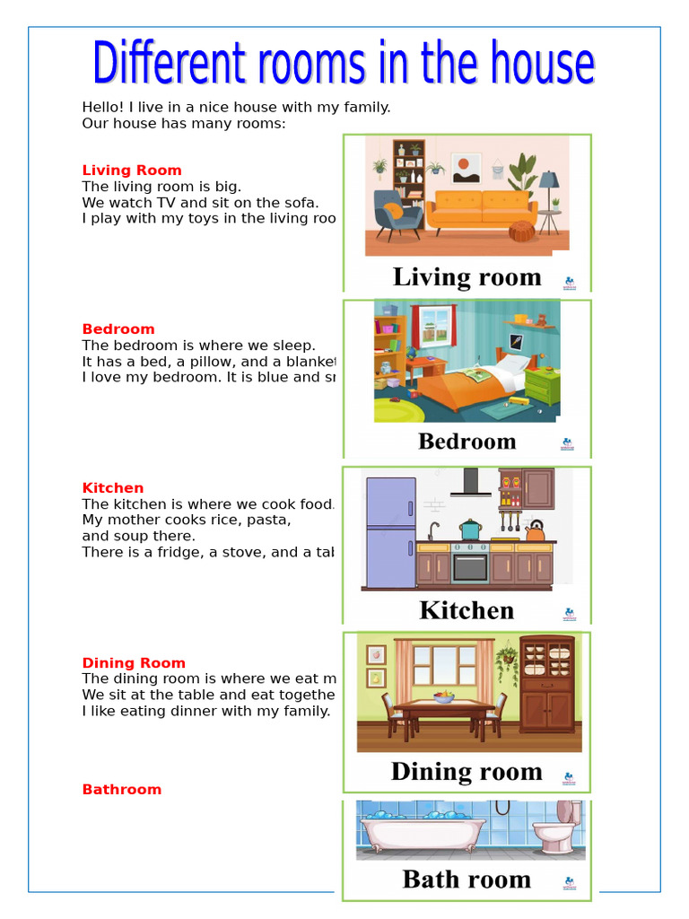 Different Rooms in The House | PDF