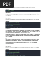 Exercices Corrigés de Python Débutant | PDF | Mathématiques ...