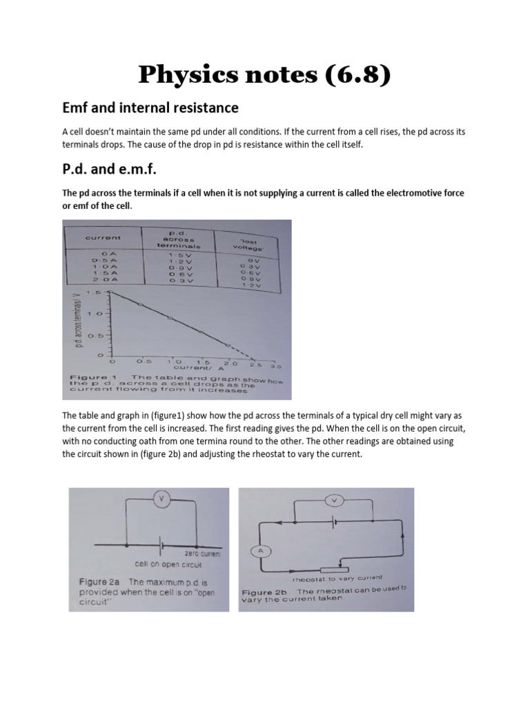 Physics Notes 6.8 | PDF