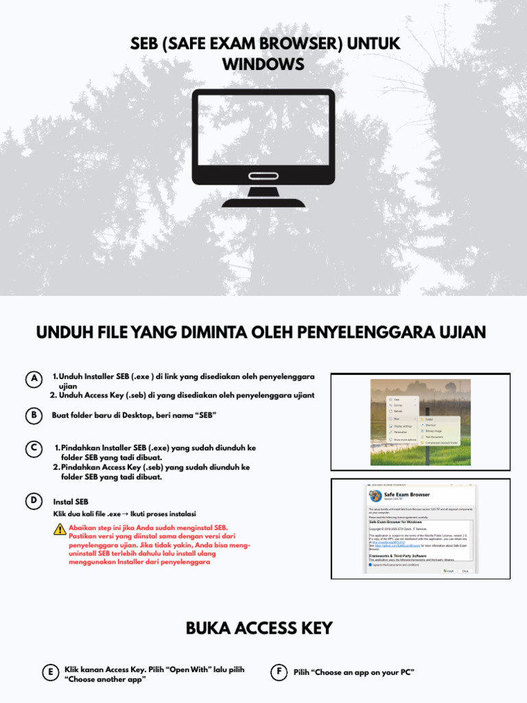 Panduan Instalasi SEB Untuk OS WINDOWS | PDF