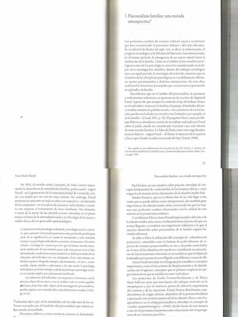 Psicoanalisis familiar_una mirada retrospectiva | PDF