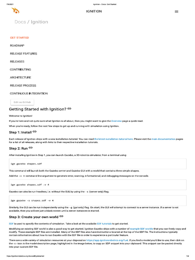 Ignition - Docs_ Get Started | PDF