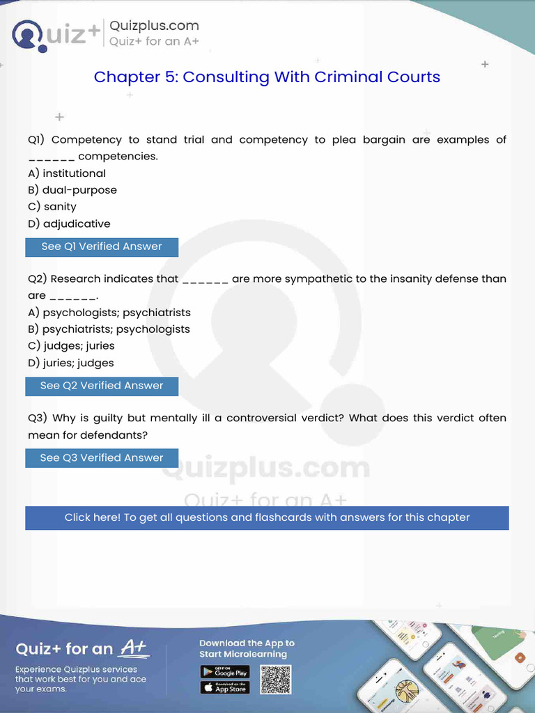 Competency to Stand Trial and Competency to Plea Bargain Are Examples ...