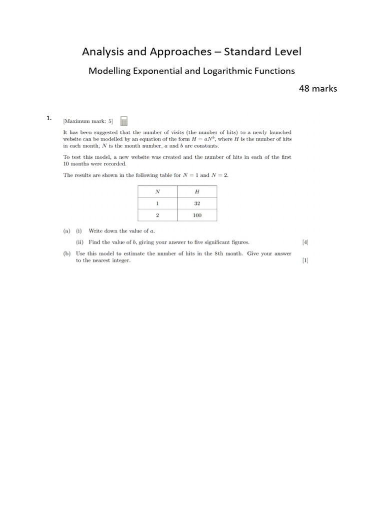4. Modelling Exponential and Logarithmic Functions | PDF