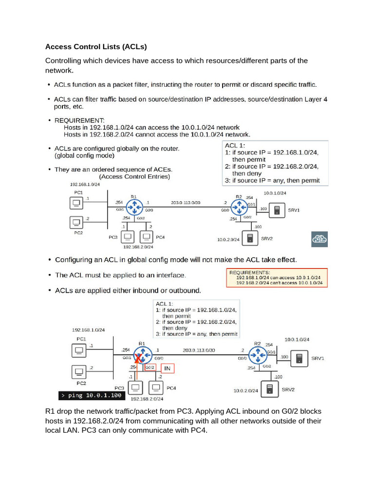 Access Control Lists | PDF