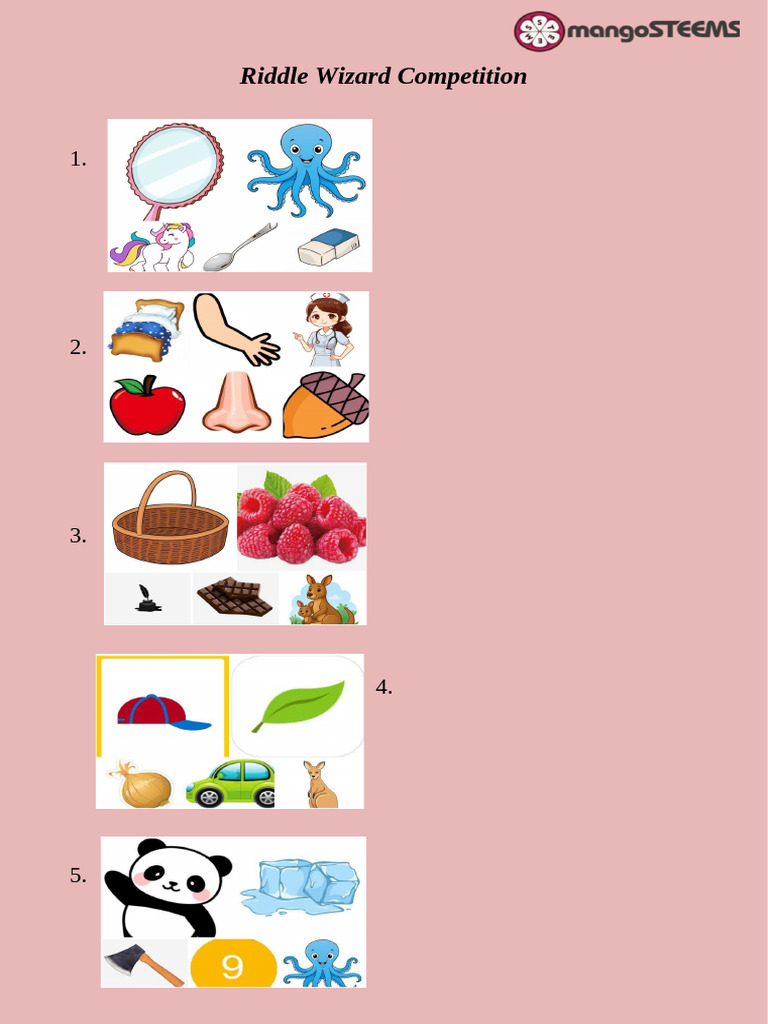 Riddle Wizard Competition.docx Pictures | PDF