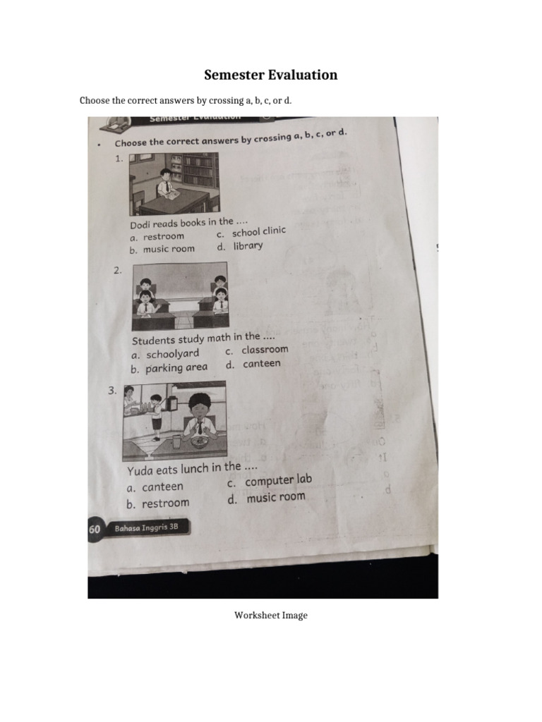 Worksheet With Image | PDF