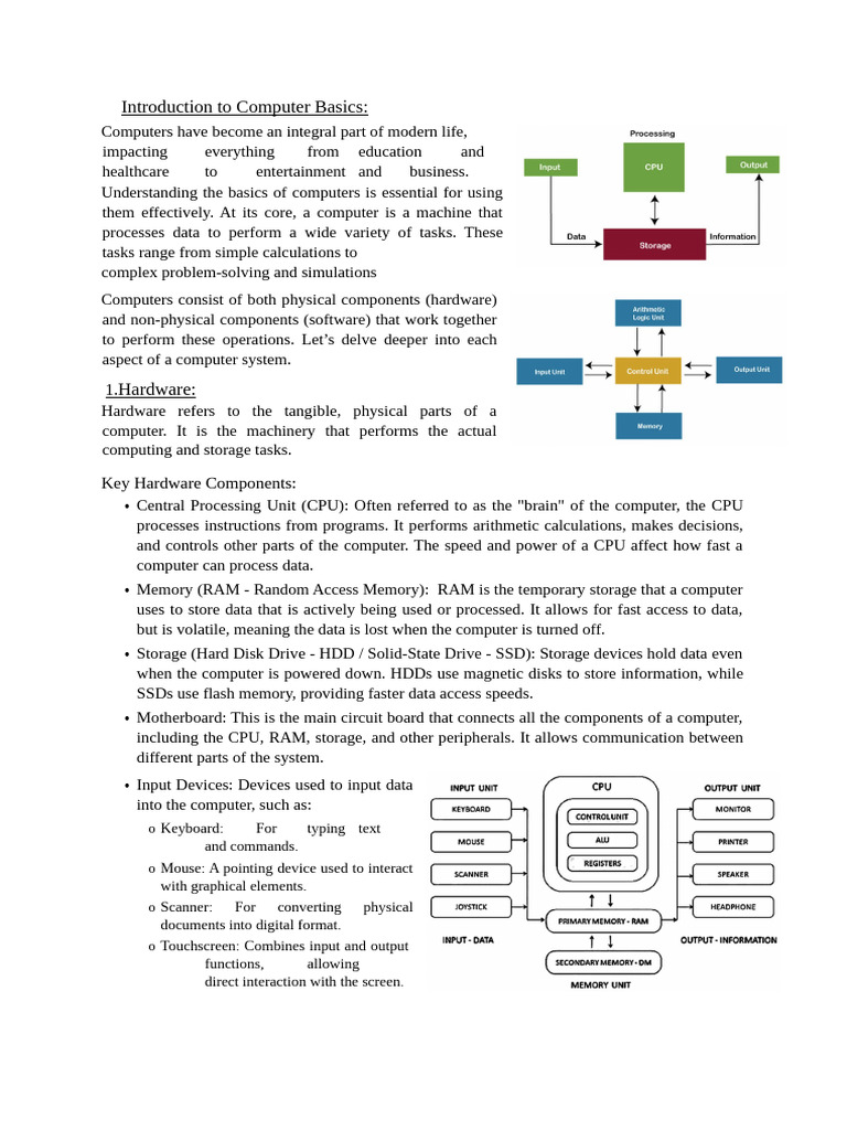 Introduction and Importance Lecture | PDF | Computer Data Storage ...