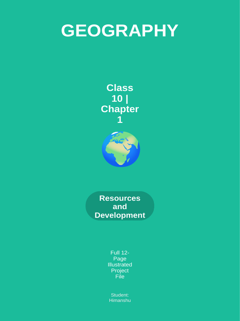 Geography Ch1 Resources and Development | PDF | Soil | Resource