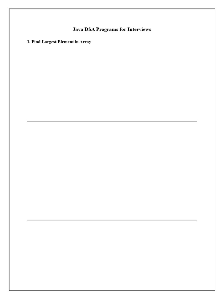 Java DSA Programs for Interviews | PDF | String (Computer Science ...