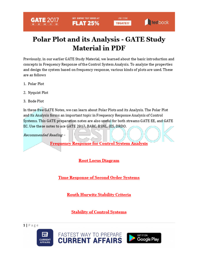Polar Plot and Its Analysis GATE Study Material in PDF | PDF | Computer ...