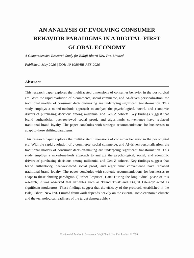 Research Paper Consumer Behavior 10 Pages | PDF | Pricing | Qualitative ...