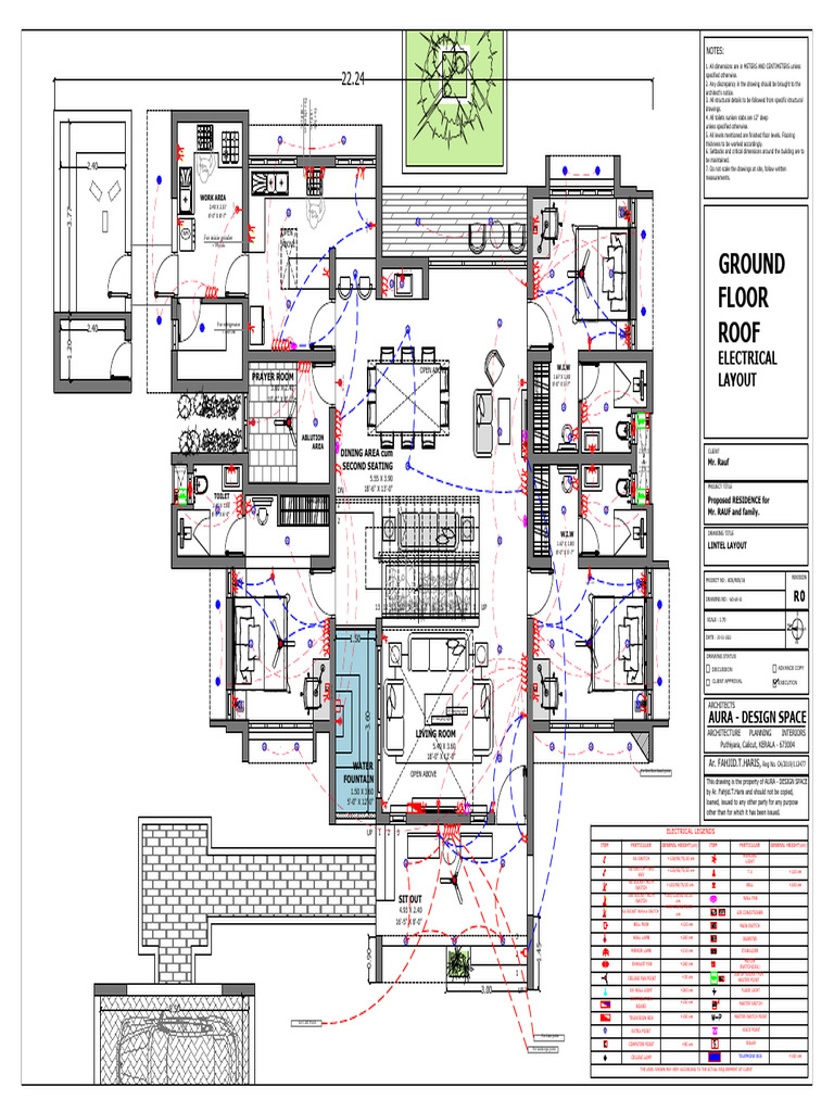 02 - First Floor Roof Electrical Layout - Rauf Residence | PDF