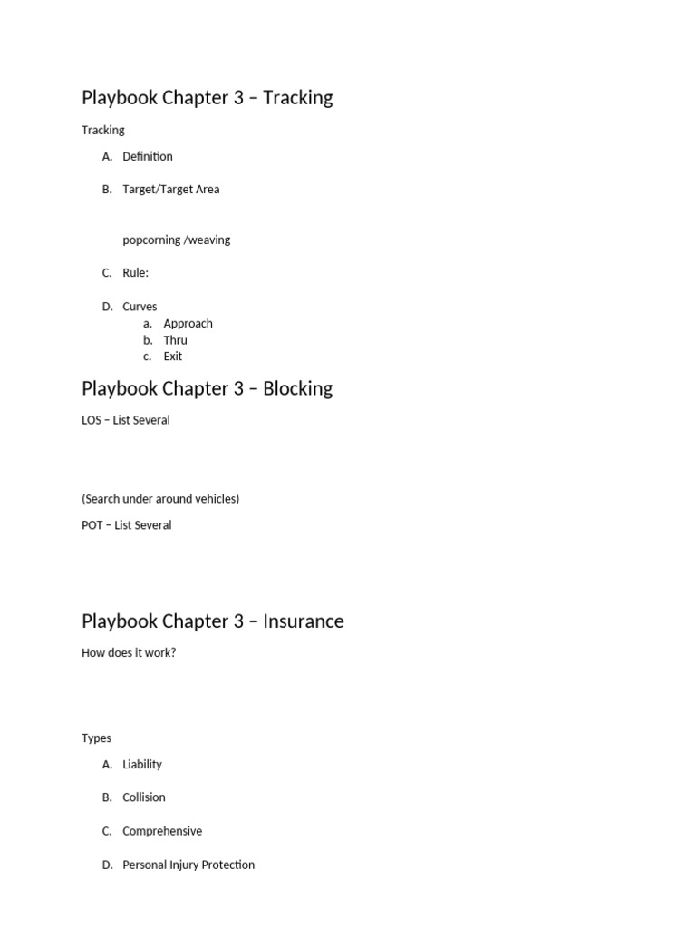 Ch 3.2 Tracking-Blocking-Ins Notes | PDF