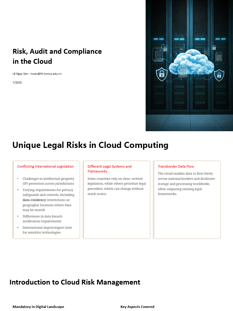 Cloud Security Risk Audit and Compliance in the Cloud_24.6 | PDF ...