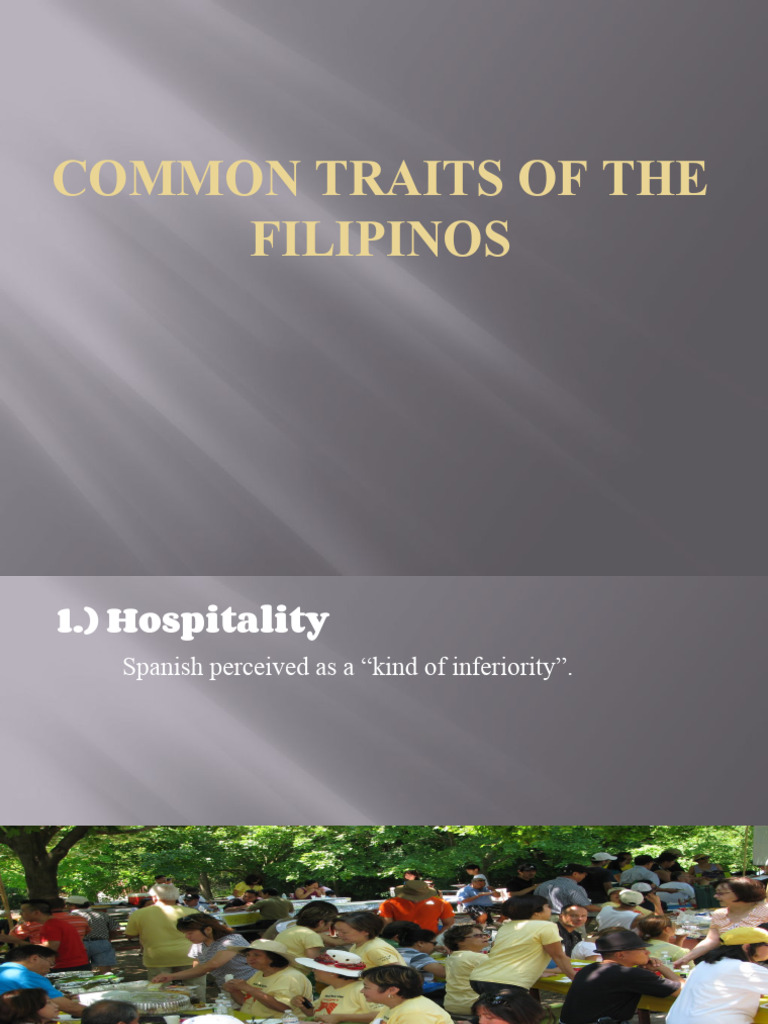 3 Common Traits of the Filipinos PPT | PDF