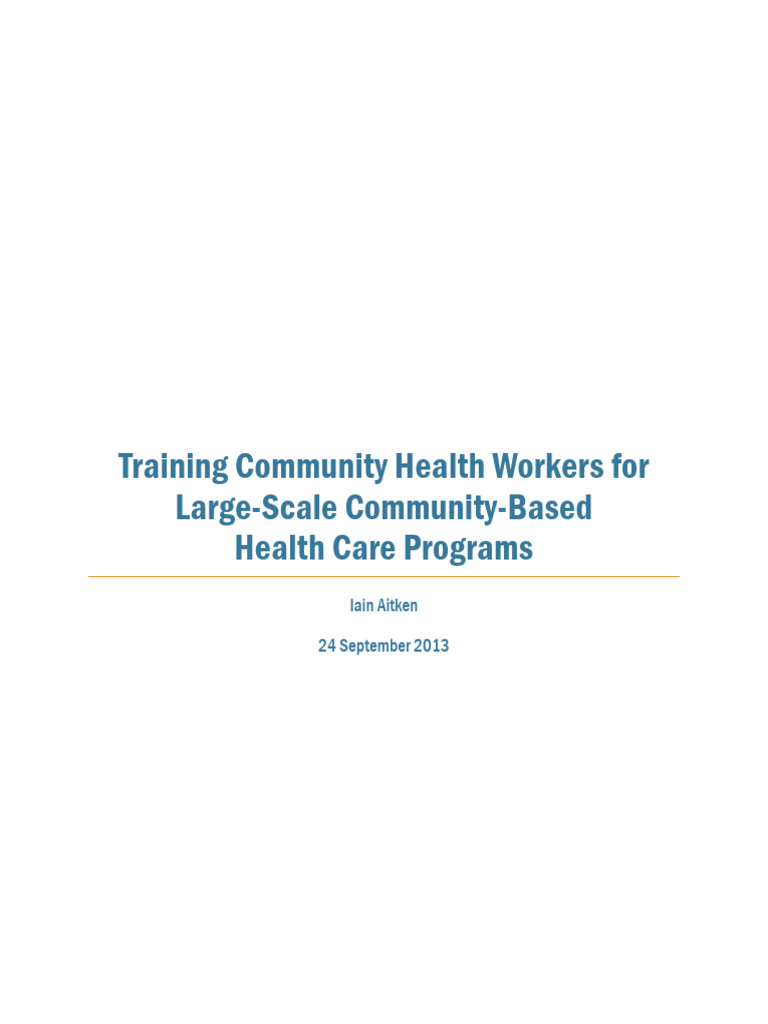 08 CHW Training | PDF | Cost Of Living | Childbirth
