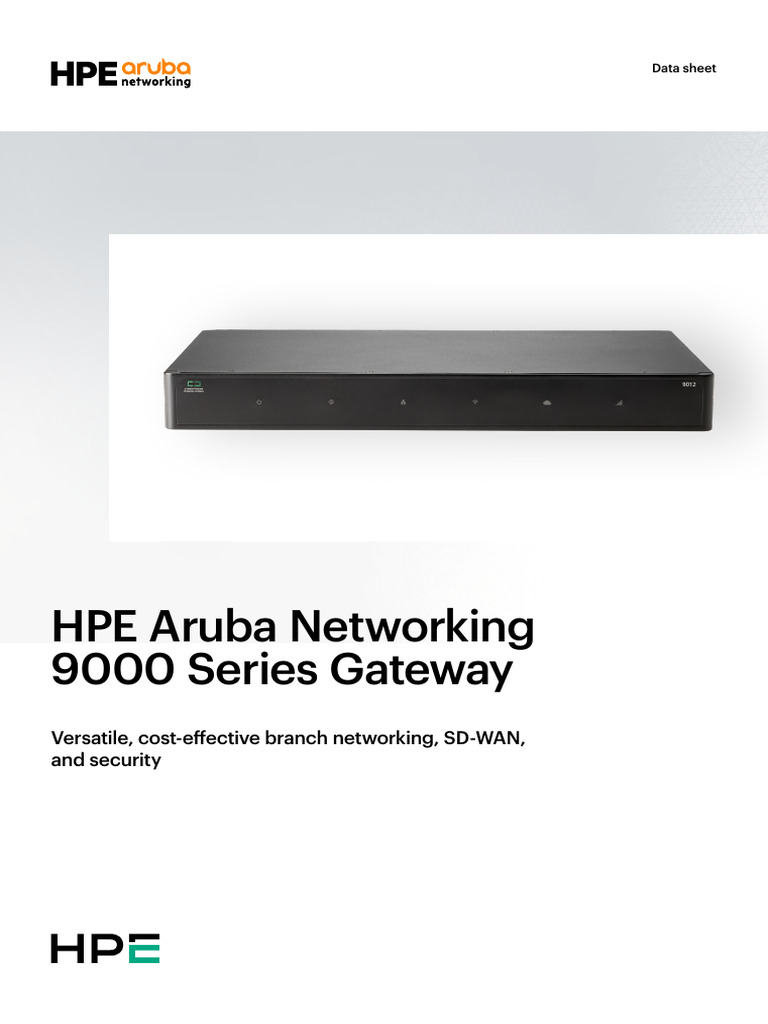 HPE Aruba Networking 9000 Series Gateway-A00067608enw | PDF | Computer ...